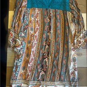 Joy Joy Multicolor Paisley Mini Dress